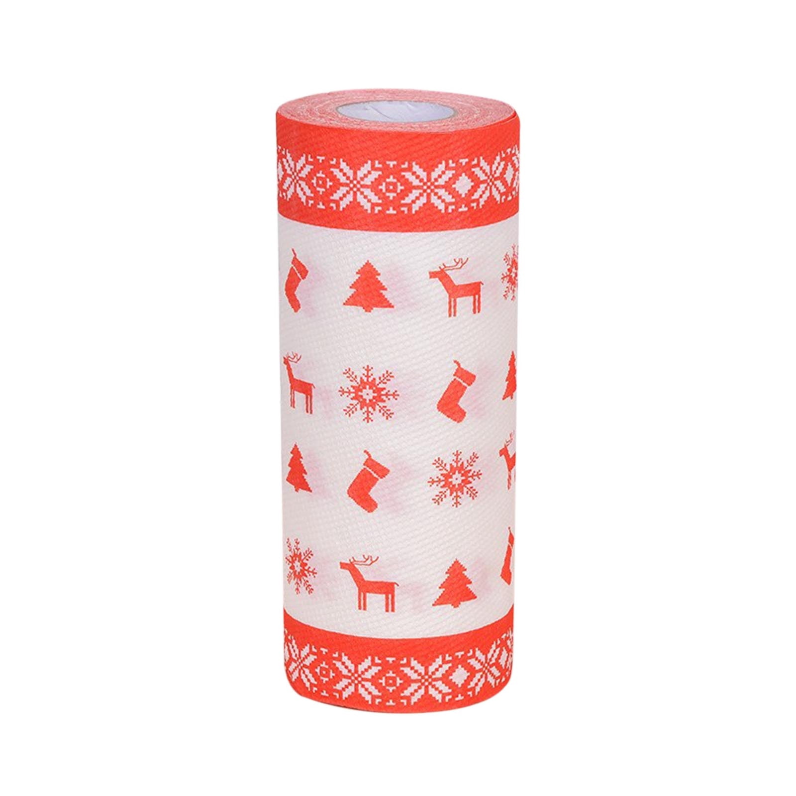 Christmas Print Kitchen Paper Towels, Holiday Themed Napkins For Dining Party, Absorbent Disposable Towels