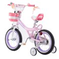thumbnail image 3 of RoyalBaby Jenny Princess Vélo pour Enfants 14 Pouces avec Roues Stabilisatrices et Panier, Rose EL, 3 of 7