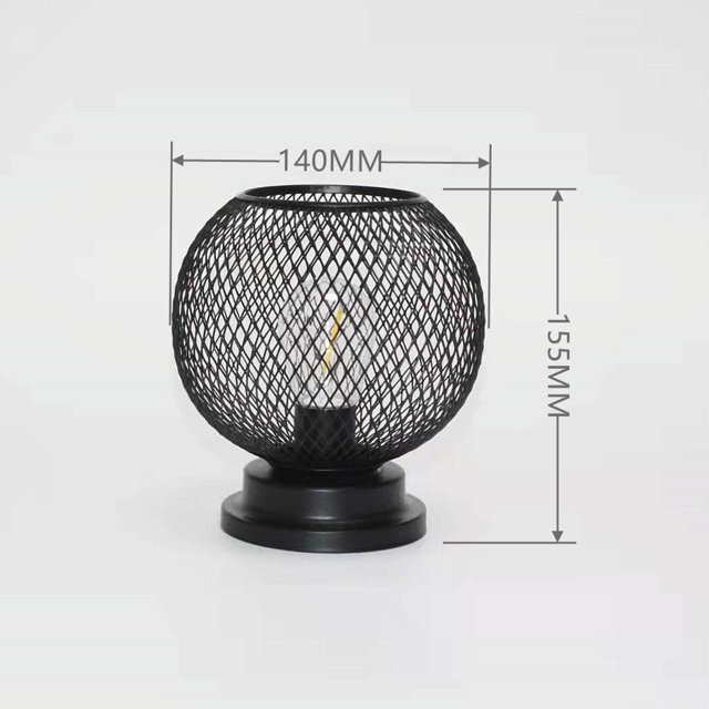 thinsony Lantern Desk Lamp Modern Decor Iron Night Light for NightStand Home Bedside Style A