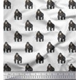thumbnail image 1 of Soimoi Polyester Crepe Fabric Gorilla Animal Fabric Prints by Yard 52 Inch Wide, 1 of 3