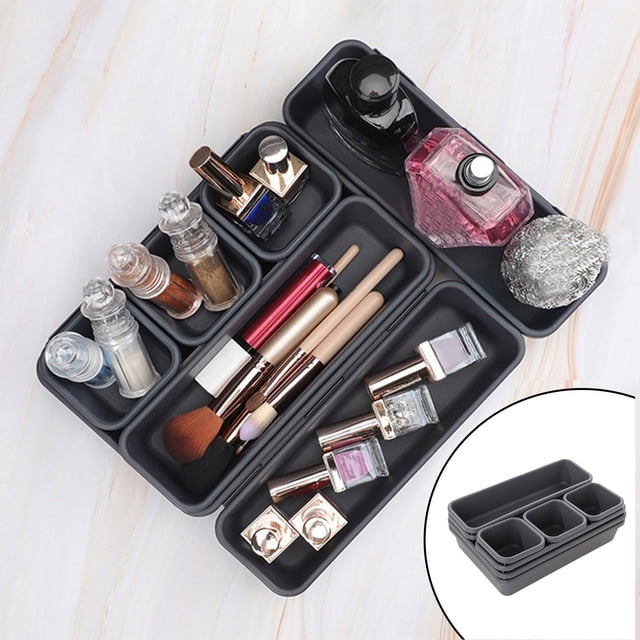 TopLLC Storage Bins 8 Piece Drawer Organizer, 3 Sizes Multi-Functional Drawer Organizer For Cosmetics, Kitchen, Bedroom, Bathroom And Office Storage Bags