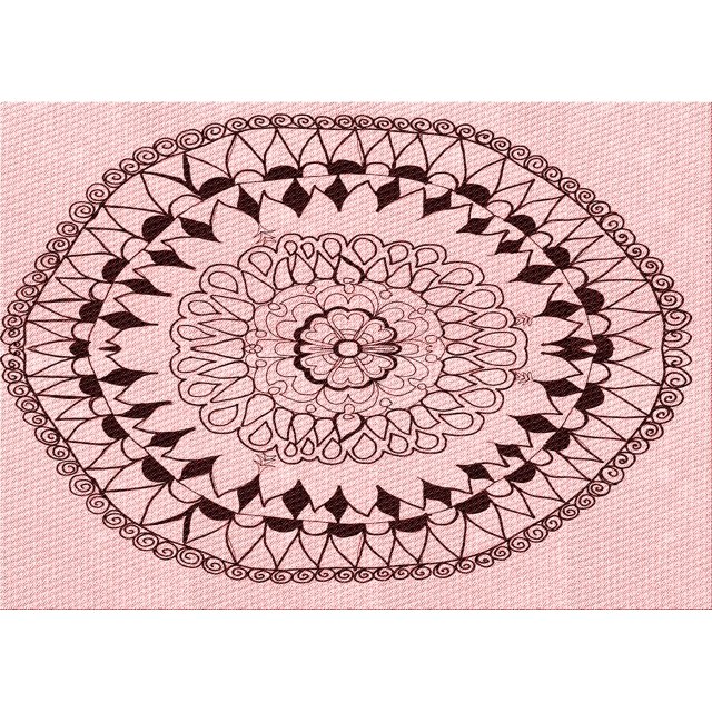 Ahgly Company Tapis Rectangulaire Lavable en Machine Intérieur Transitionnel Rouge Indien, 7 Pieds x 10 Pieds