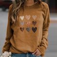 thumbnail image 1 of Aboser Chandails Molletonnés à Enfiler pour Femmes de la Saint-Valentin, Chandails à Imprimé de Cœur, Hauts Chandail, Manches Longues, Col Rond, Chemises, Blouse Ample Mode, Chandail Molletonné pour Adolescentes, 1 of 6