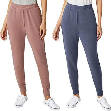 CHUANK Womens 2 Pack Fleece Lounge Joggers Size XL Color Twilight Mauve/Night Shadow