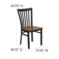 thumbnail image 4 of Bowery Hill Black Back Metal Dining Chair in Cherry, 4 of 7