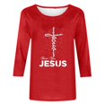 thumbnail image 5 of Daisyyozoid T-Shirt de Pâques Joyeuses pour Femme Col Rond Haut à Manches Longues Haut à Manches Longues Col Rond T-Shirt, 5 of 5