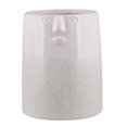 thumbnail image 1 of Benjara BM237042 Vase Rond en Céramique de 7 Po avec Design de Visage&44; Blanc, 1 of 5