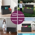 thumbnail image 2 of 80 Gallon Resin Deck Box, Lockable Patio Outdoor Storage Box for Furniture, Garden Tools and Tools Storage, Waterproof Outside Storage Box - Black, 2 of 7