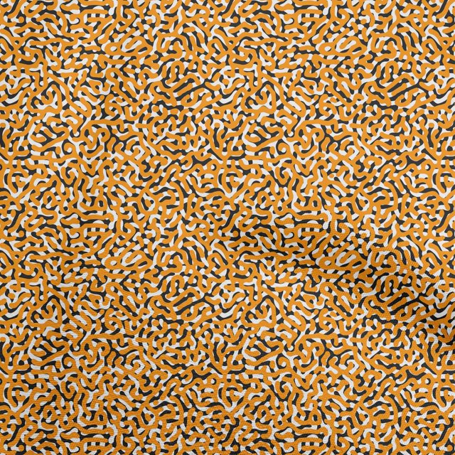 oneOone Cotton Poplin Orange Fabric Abstract Sewing Material Print Fabric By The Yard 56 Inch Wide