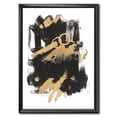 thumbnail image 1 of Designart Gold and Black drift I Framed Wall Art, 1 of 3