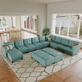 thumbnail image 1 of LLappuil Modular Sectional Sofa, 14 Seat Oversized Modular Sectional Sofa with Storage, Faux Leather Waterproof Sofa for Living Room, 1 of 9