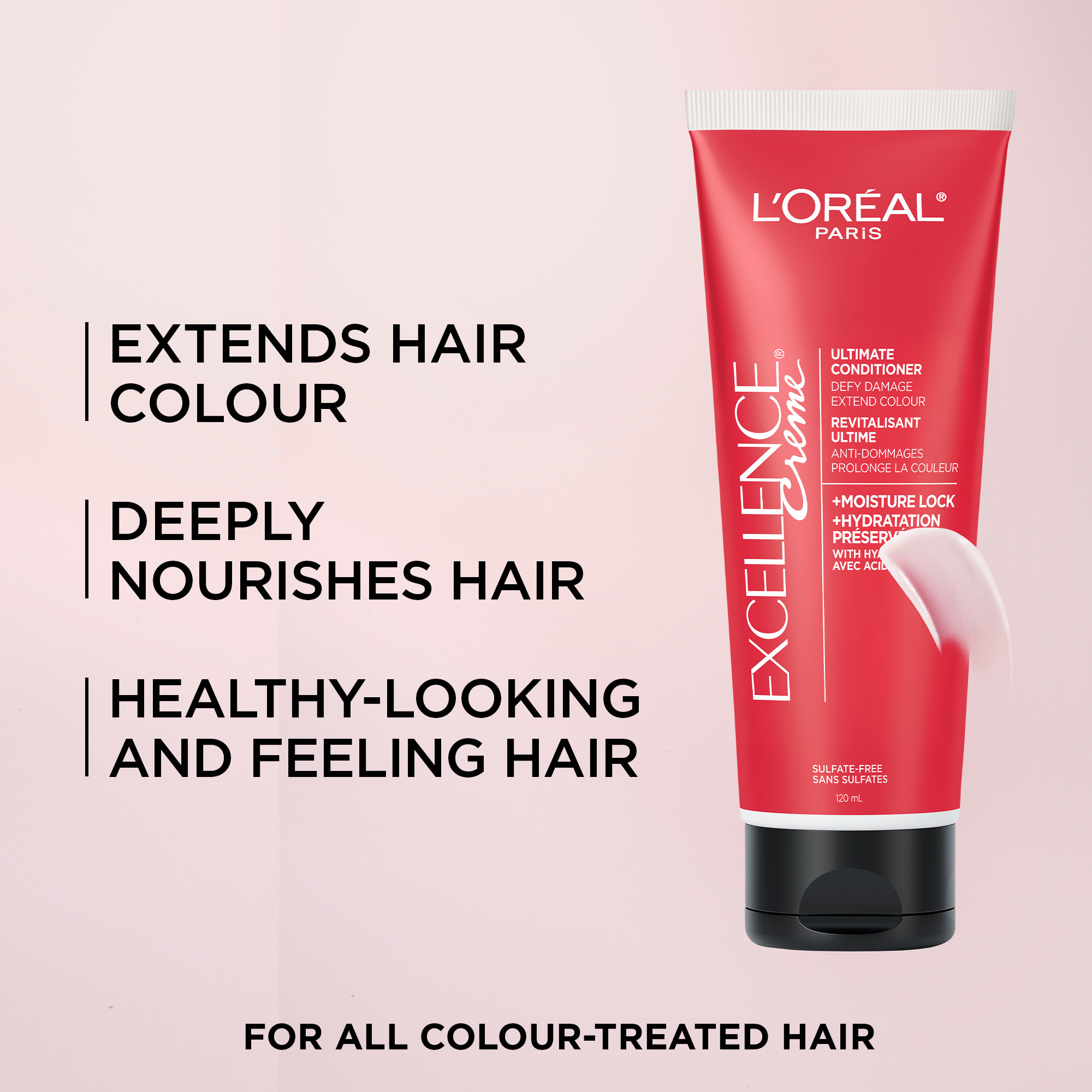 L'Oréal Paris Excellence Revitalisant Ultime Hydratation Préservée, Masque capillaire et Soin pour les cheveux, 120 ml