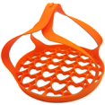 thumbnail image 1 of Pressure Cooker Sling,Silicone Sling Lifter Accessories, Anti-scalding Bakeware Lifter Steamer Rack for 6 Qt/8 Qt Instant Pot, Multi-function Cooker - Orange, 1 of 7