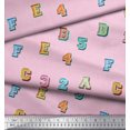 thumbnail image 3 of Soimoi Cotton Voile Fabric Numbers & Alphabets Text Fabric Prints by Yard 42 Inch Wide, 3 of 3