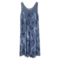 thumbnail image 1 of Birdeem Womens Spring/Summer Round Neck Lace Patchwork Printed Loose Sleeveless Dress, 1 of 3