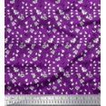 thumbnail image 1 of Soimoi Tissu en Poly Georgette Imprimé Feuilles et Fleurs au Mètre 42 Pouces de Large, 1 of 3