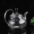 thumbnail image 2 of MasteelfCA 1Pc Glass Teapot Raised Handle Teapot Glass Tea Ware for Scented Tea Embellished Teapot Transparent, 2 of 7