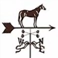 thumbnail image 3 of EZ Vane EZ1504-PT Quarter Horse Weathervane avec Support de Poteau, 3 of 4