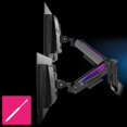thumbnail image 2 of MSI MPG MT201DR V2 - Premium RGB Dual Monitor Stand Arms, 17-35" Support, VESA Compatible, Adjustable Heavy Duty Gas Spring Mount, 44 lbs per Screen Capacity - Gray, 2 of 7