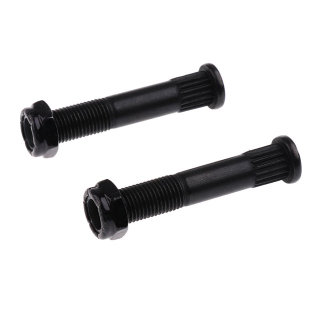 jinwen 2 Pieces Replacement Skateboard Kingpin with Nuts (52mm Long not Including Round black