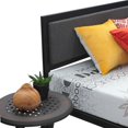 thumbnail image 3 of ViscoLogic Platform 12 inch High Heavy-Duty Metal Twin Size Bed Frame, Upholstered Headboard, With Wooden Slats, 12 Inch High, No Box Spring Needed, Twin Bed, 3 of 5