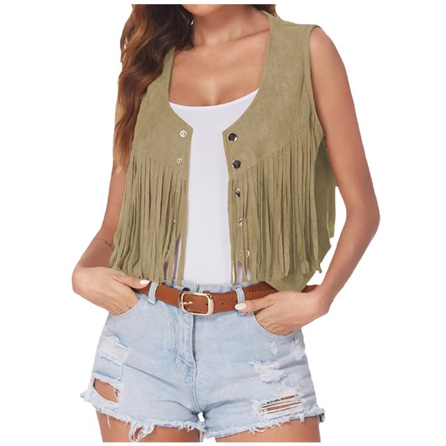 Birdeem Veste Ethnique pour Femmes Col Rond Sans Manches Cardigan Vintage Manteau Léger Uni