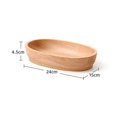 thumbnail image 1 of Oval Wooden Tray Dinner Plates Tableware Bowl For Dishes Snacks Dried Fruits, 1 of 9