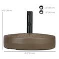 thumbnail image 3 of Outsunny Base de Parasol de Patio 64 Lb, Support de Parasol Remplissable, Brun, 3 of 10