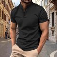 thumbnail image 2 of Ramiter Polos de Golf pour Hommes Polos de Golf pour Hommes Manches Courtes Performance Évacuation de l'Humidité Polos de Golf Amusants pour Hommes Noir, TG, 2 of 5