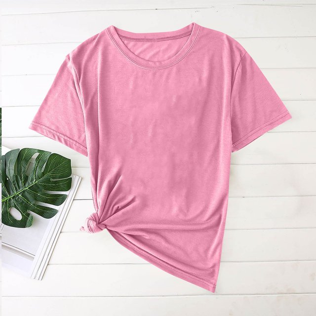 Styesk T-Shirts pour Homme Mode Décontractée Chemise Unie T-Shirt à Col Rond Haut à Manches Courtes Blouses