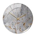 thumbnail image 2 of Acrylic Wall Clock Silent Non Ticking Wall Clock, 12 Inch Battery Operated Round Easy to Read Home/Office/Classroom/School Clock Gray, 2 of 7
