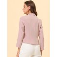 thumbnail image 4 of INSPIRE CHIC Blazer pour Femme à devant Ouvert Veste de Tailleur Courte d'Été pour le Travail TG Rose-Uni, 4 of 6