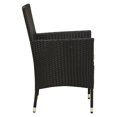 thumbnail image 3 of vidaXL Garden Chairs with Cushions 2 pcs Poly Rattan Black, 3 of 5