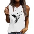 thumbnail image 1 of Birdeem Mode Femmes Décontracté Sans Manches Imprimé Chandails en Molleton Hauts Chemise Gilet Fin, 1 of 1
