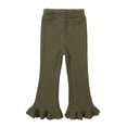 thumbnail image 1 of EDFBUYKRS Pantalon Évasé Taille Haute Élastique Fille Décontracté Long, 1 of 4