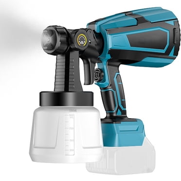 MesaSe Paint Sprayer Cordless High Power Paint Sprayer 1000ml Container Electric Spray Pistol with 3 Nozzles Adjustable Valve Knob Perfect for Painting Tables Chairs Fences Wall Ceiling