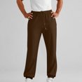thumbnail image 2 of aohooy Men's Fleece Elastic Bottom Jogger Sweatpants - Drawstring Workout Track Running Gym Athletic Pants with Pockets Brown,XL, 2 of 8