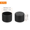 thumbnail image 2 of Unique Bargains 36Pcs Chair Leg Caps, 32mm (1-1/4 Inch) Non-Marking PVC Chair Leg Tips Non-Slip Chair Leg Floor Protectors, Black, 2 of 6