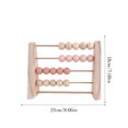 thumbnail image 1 of Wood Abacus Toy Beads Counting Playthings Simple Polishing Safe Design Early Education Math Learning Toys Educational Prop Home Decoration Pink, 1 of 6
