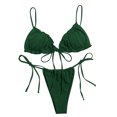 thumbnail image 1 of Swimming Suits for Women Three-Point Bikini Skinny Hot Spring with Small Breasts Green Womens Bathing Suits XL, 1 of 3