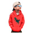 thumbnail image 1 of PMVFHDE Chandails à Col Rond pour Garçons Chandails pour Garçons Chandail à Col Rond Camion T-Shirt Dinosaure Manches Longues Chandail à Enfiler Hauts T-Shirts Rouge, 9-10 Ans, 1 of 6
