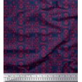 thumbnail image 1 of Soimoi Poly Georgette Fabric Damask Ethnic Fabric Prints by Yard 52 Inch Wide, 1 of 3