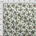 thumbnail image 3 of oneOone Polyester Spandex Forest Green Fabric Honey Bees Craft Projects Decor Fabric Printed By The Yard 56 Inch Wide, 3 of 4