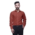 thumbnail image 1 of BESTMAN Formal Shirts For Men Slim Fit Printed Full Sleeve Shirts For Men, 1 of 5