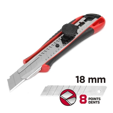 Swiss Tech 18mm couteau utilitaire Snap-Off, lame en acier SK5