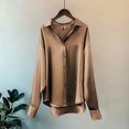 thumbnail image 3 of GigrtiJin Chemises Boutonnées pour Femmes Automne Manches Longues Col Rabattu Couleur Unie Mode Décontractée Confortable Hauts Amples, 3 of 5