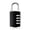 balck, variant on MesaSe Combination Lock Resettable 4 Digit Padlock Outdoor Waterproof Combo Lock for School Gym Locker Fence Gate Hasp Cabinet Toolbox Cases