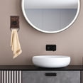 thumbnail image 4 of Shisuyan Rustic Hand Towel Ring Vintage Iron Wall Mounted Towel Holder Hanger Storage Rack with Wood Wall Backing for Bathroom Toilet or Kitchen Brown, 4 of 8