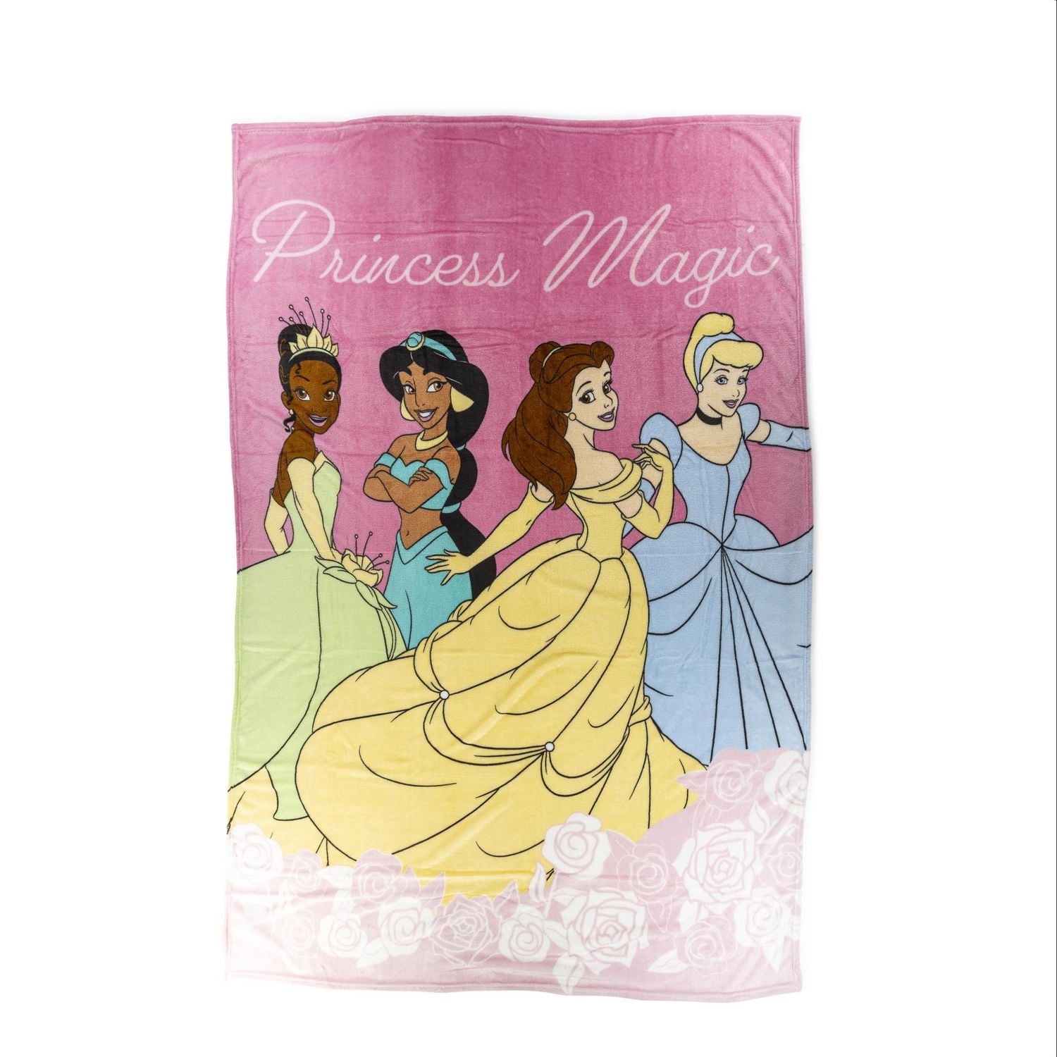 Disney Princesse Couverture Toucher Soie pour Lit 1 Place pour Enfants, 100 % Polyester