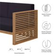 thumbnail image 3 of Modway Carlsbad Causeuse de Patio Moderne en Teck/tissu, Bleu Marine/naturel, 3 of 10